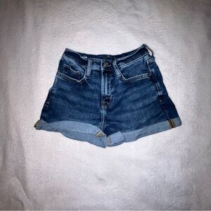 Denim high rise Blue Women's Shorts